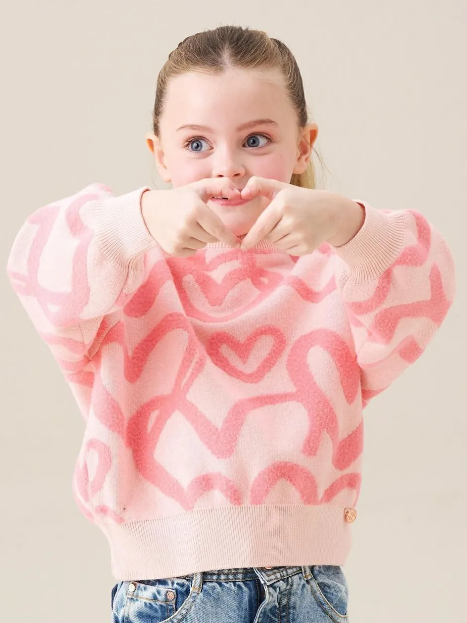 Angel & Rocket Pink Harlow Heart Jumper