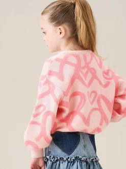 Angel & Rocket Pink Harlow Heart Jumper