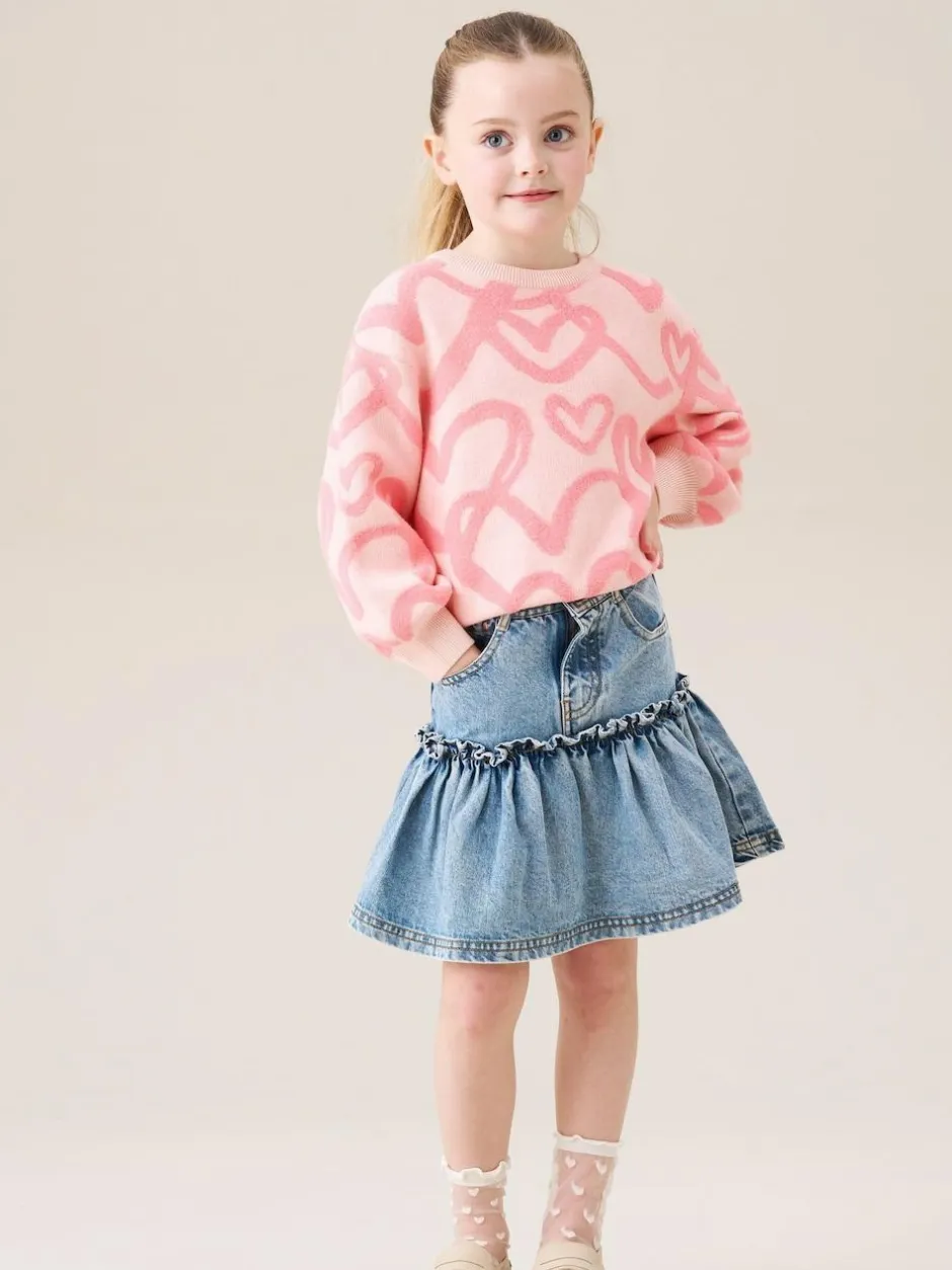 Angel & Rocket Pink Harlow Heart Jumper