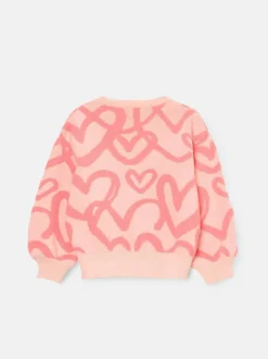 Angel & Rocket Pink Harlow Heart Jumper