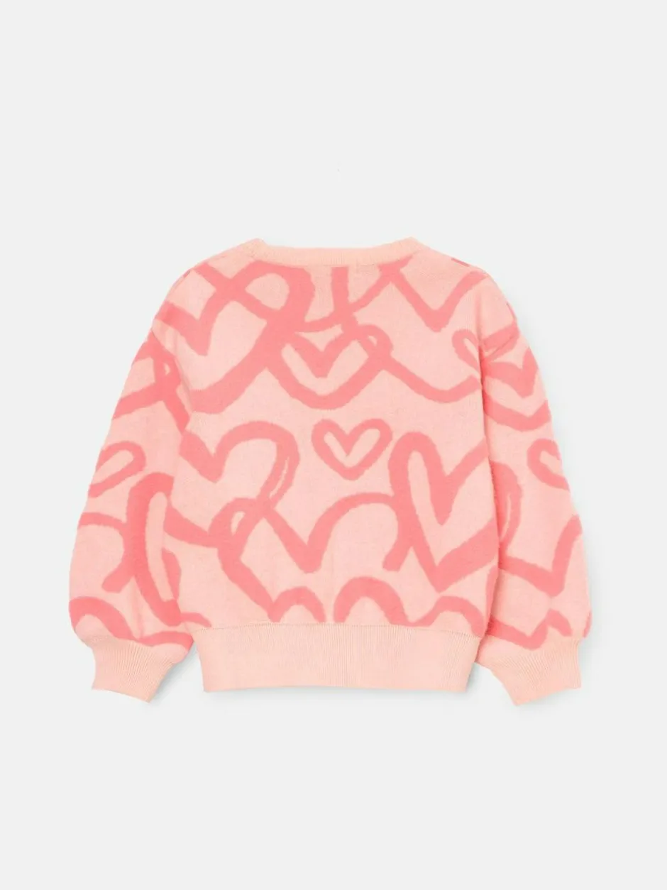 Angel & Rocket Pink Harlow Heart Jumper