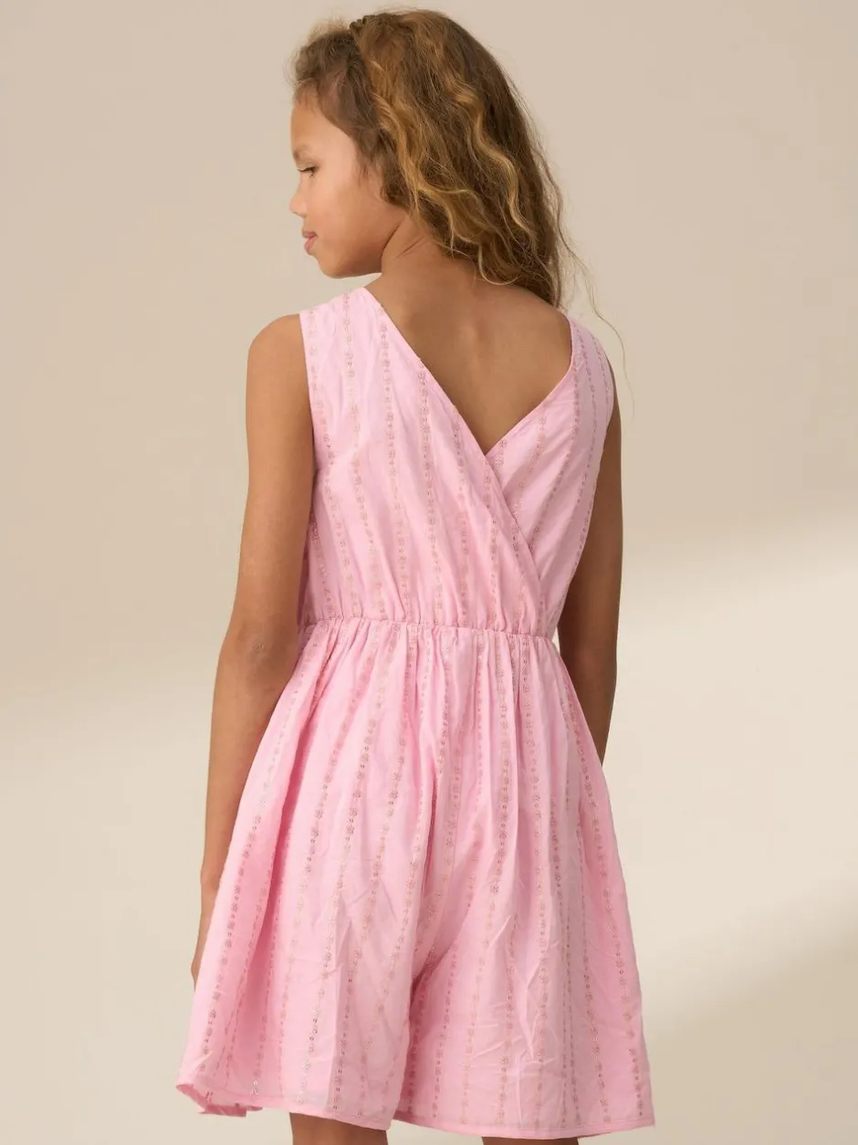 Angel & Rocket Lina Printed Linen Playsuit Pink Outlet