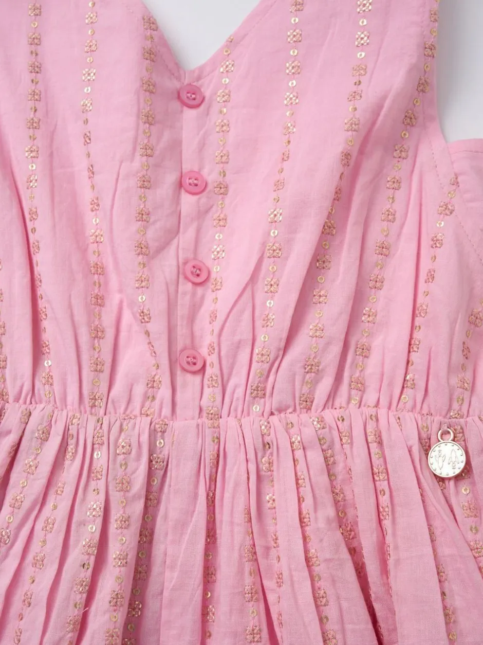 Angel & Rocket Lina Printed Linen Playsuit Pink Outlet