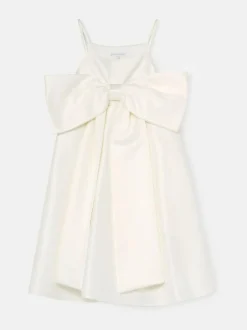 Angel & Rocket White Gabriella Bow Pleat Dress Hot