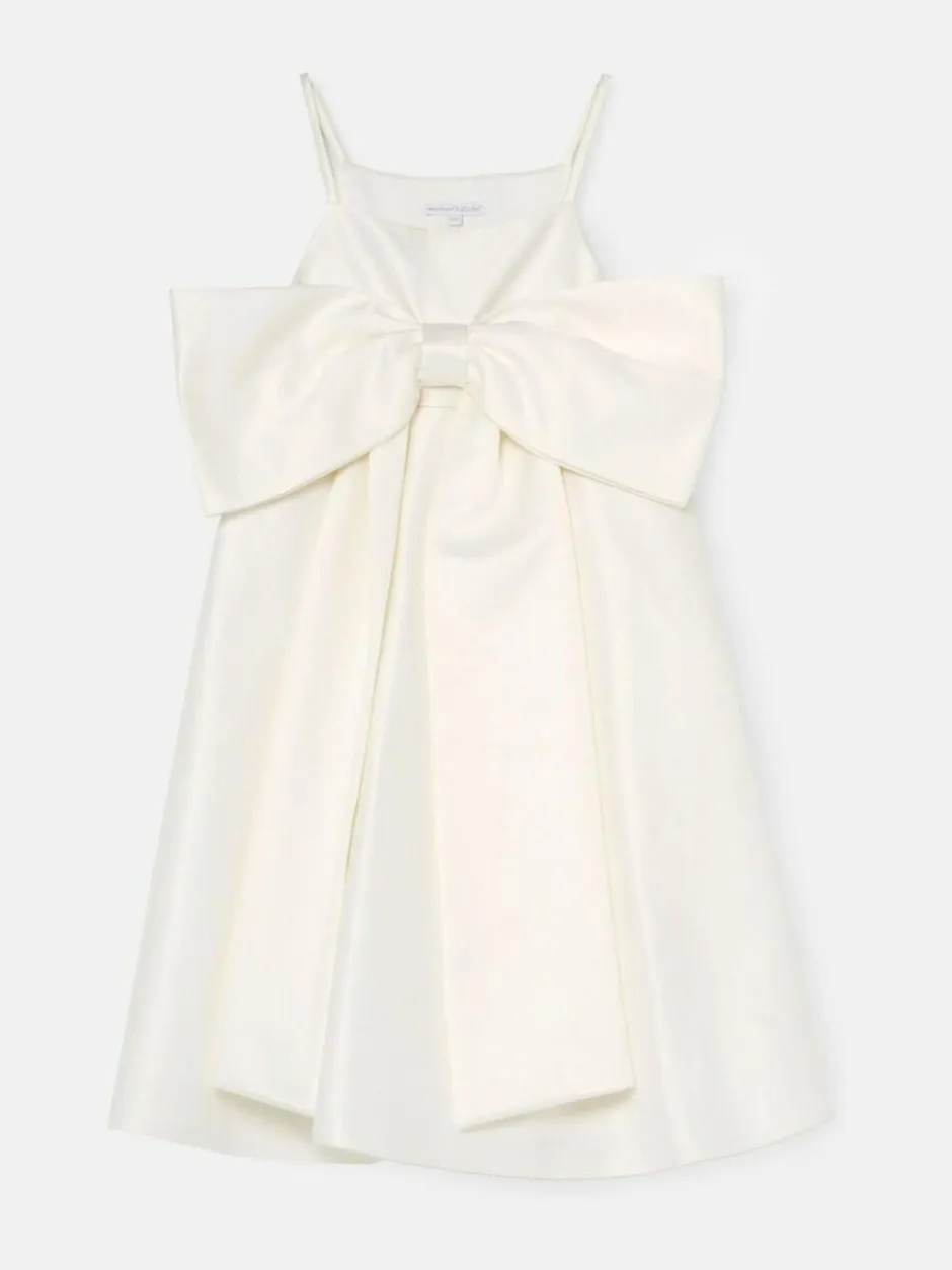 Angel & Rocket White Gabriella Bow Pleat Dress Hot