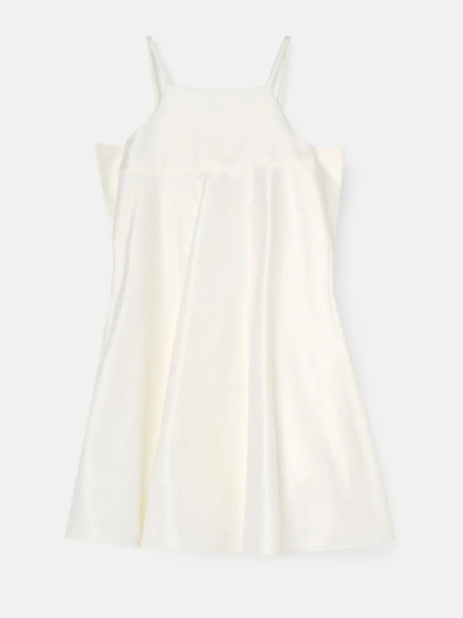Angel & Rocket White Gabriella Bow Pleat Dress Hot