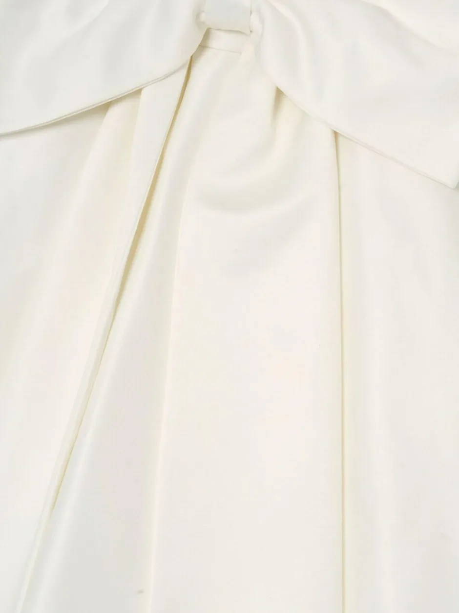 Angel & Rocket White Gabriella Bow Pleat Dress Hot