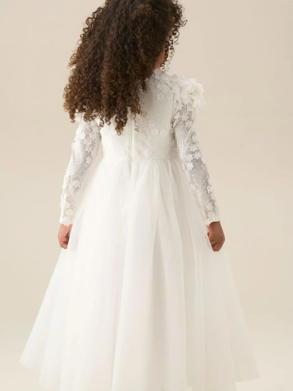 Angel & Rocket White Gabrielle Embellished Mesh Dress Best