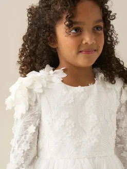 Angel & Rocket White Gabrielle Embellished Mesh Dress Best
