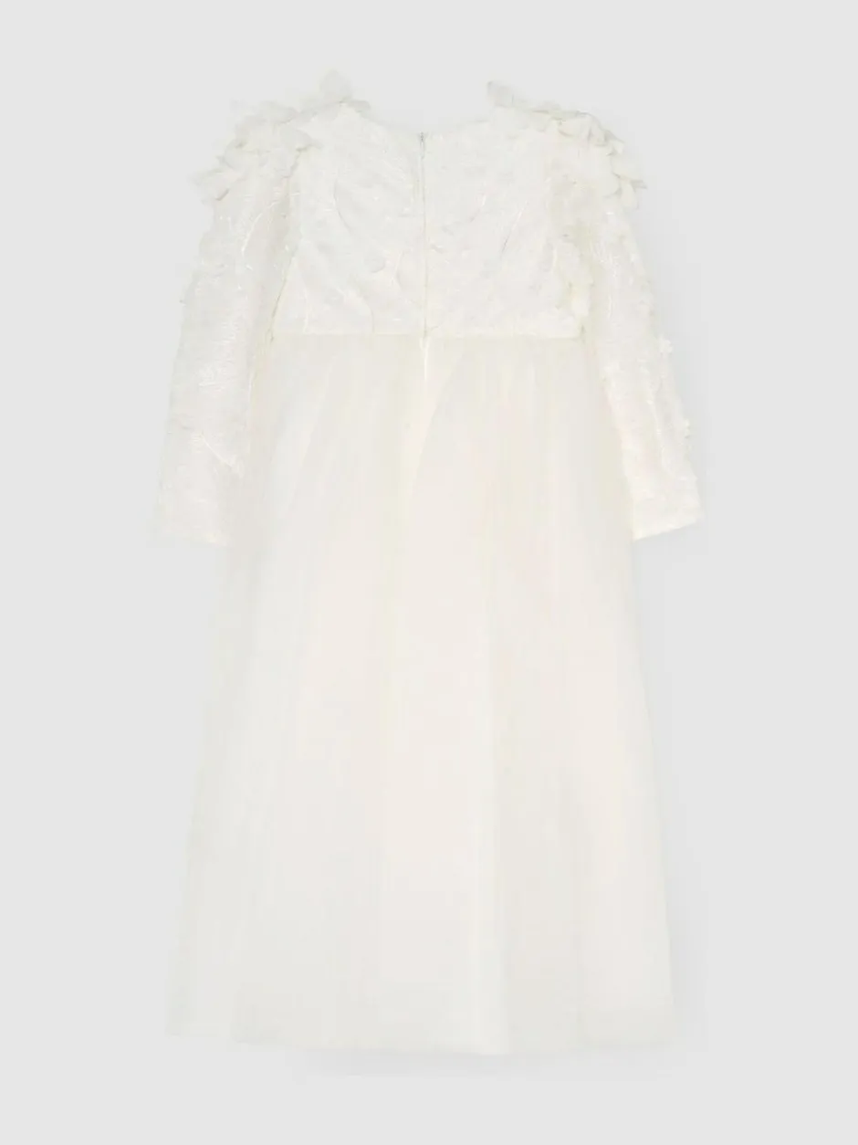 Angel & Rocket White Gabrielle Embellished Mesh Dress Best