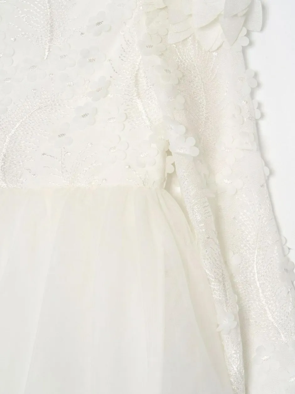 Angel & Rocket White Gabrielle Embellished Mesh Dress Best