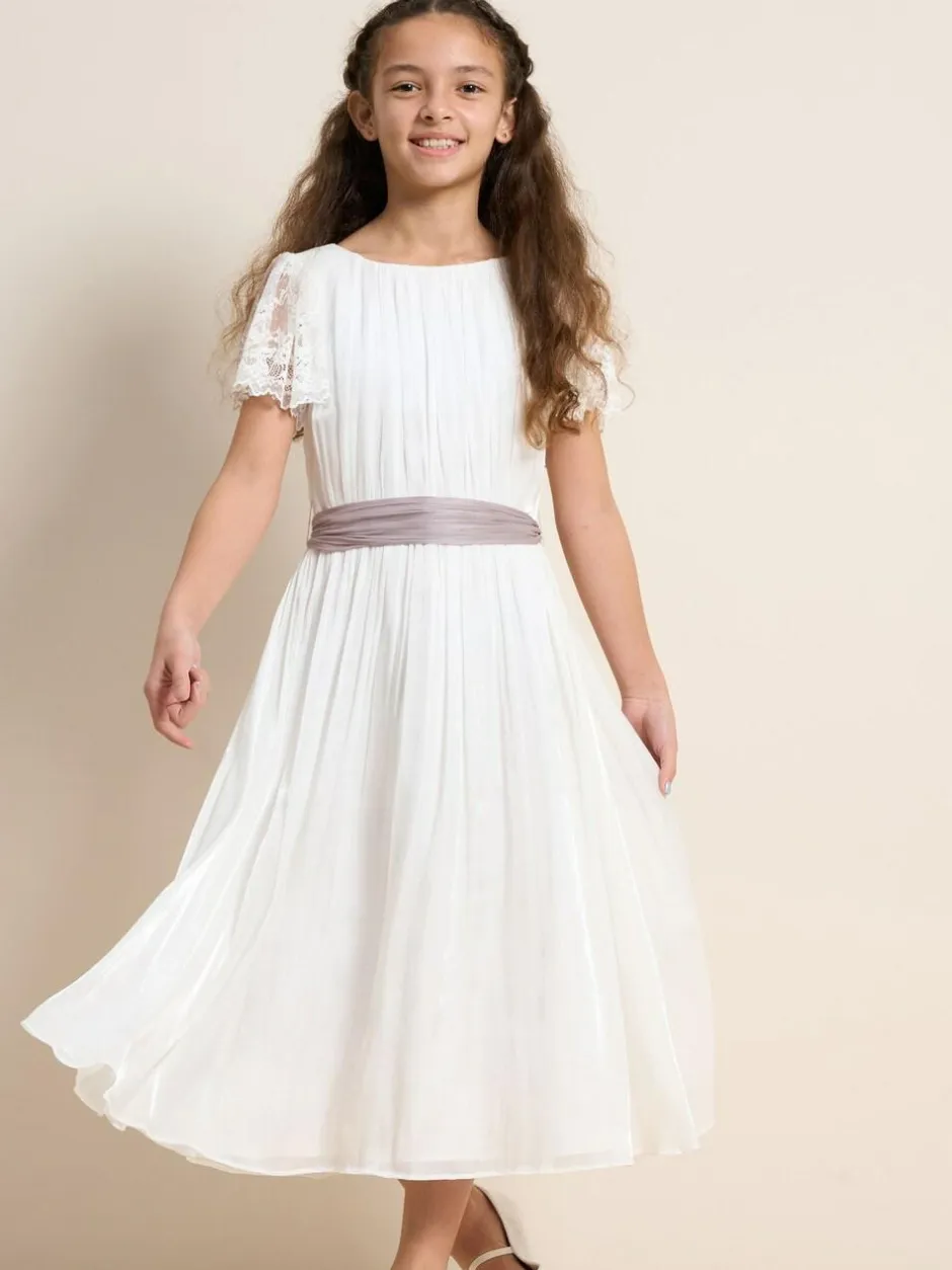 Angel & Rocket White Lace Sleeve Aria Maxi Dress Hot