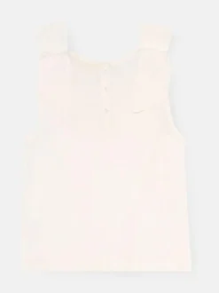 Angel & Rocket White Laurel Bow Detail Vest Clearance