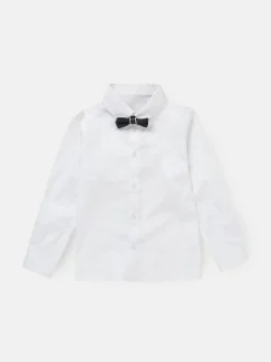 Angel & Rocket White Tuxedo Shirt & Bow Tie New