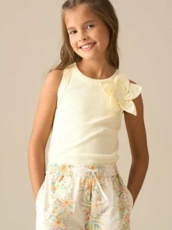 Angel & Rocket Jess Flower Corsage Vest Yellow