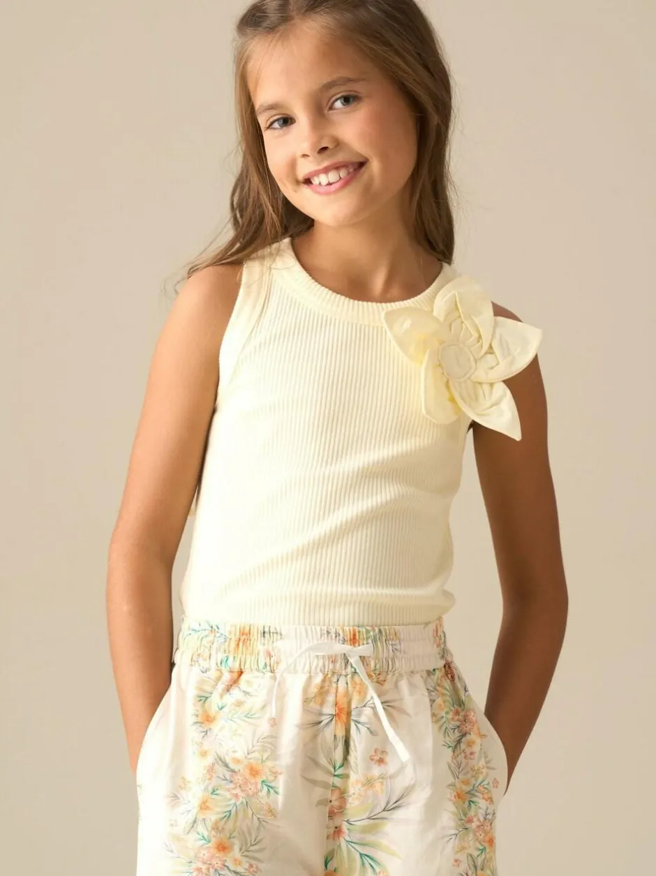 Angel & Rocket Jess Flower Corsage Vest Yellow