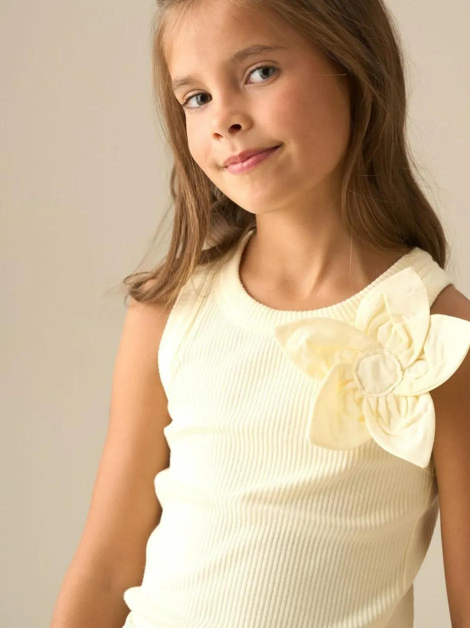 Angel & Rocket Jess Flower Corsage Vest Yellow