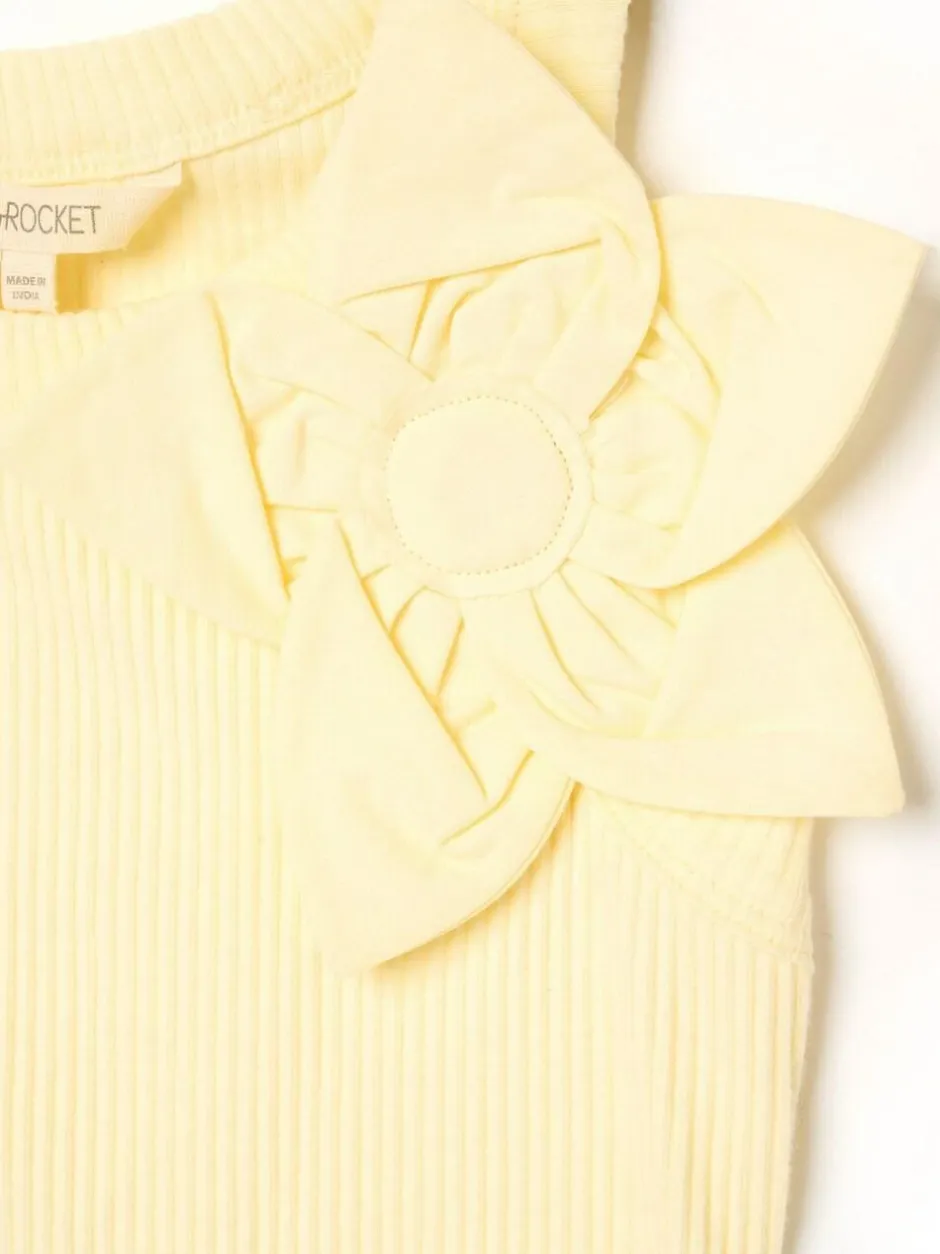 Angel & Rocket Jess Flower Corsage Vest Yellow