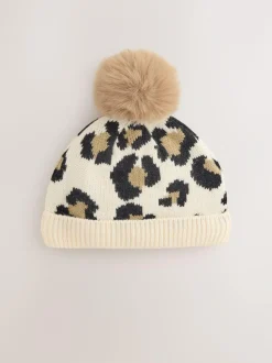 Next Animal Baby Print Knitted Pom Hat (0mths-2yrs) Discount
