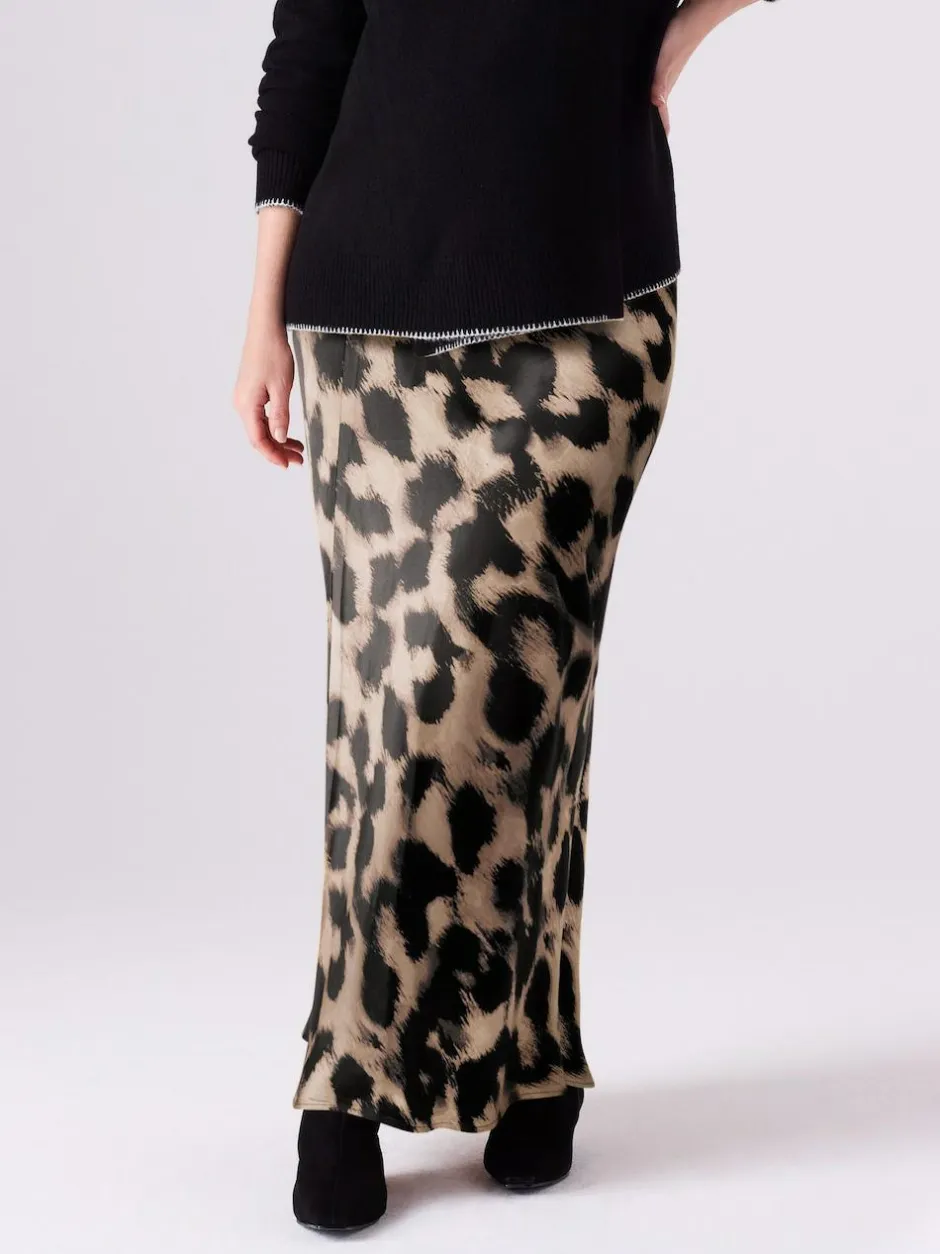 Next Animal Print Maternity Satin Maxi Skirt Sale