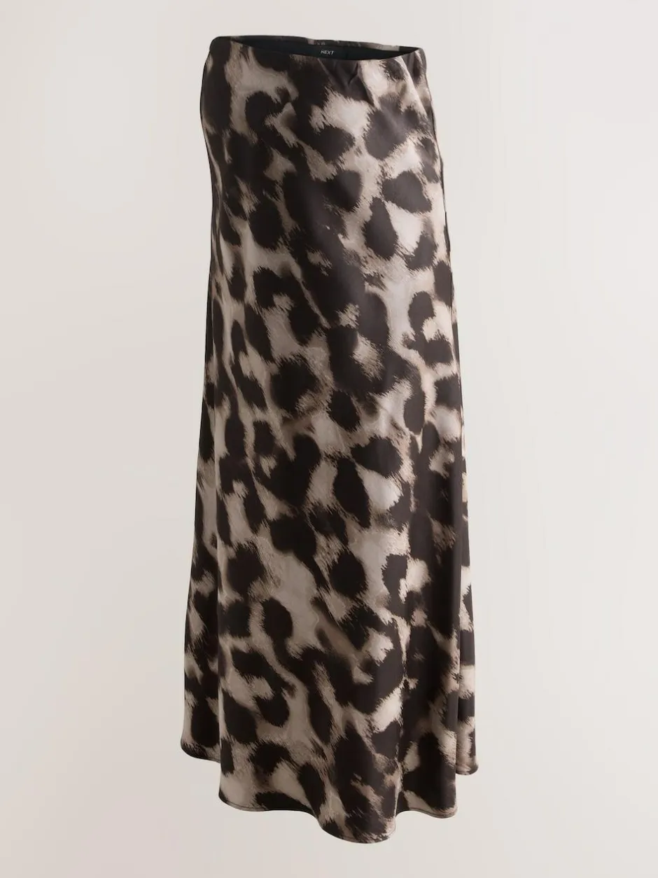 Next Animal Print Maternity Satin Maxi Skirt Sale