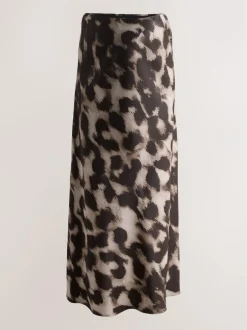 Next Animal Print Maternity Satin Maxi Skirt Sale
