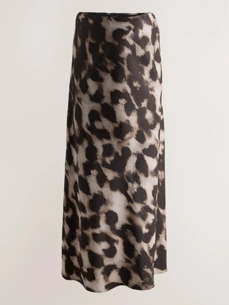 Next Animal Print Maternity Satin Maxi Skirt Sale