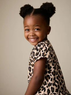 Next Short Sleeve Cotton Dress (3mths-8yrs) Animal Print Best