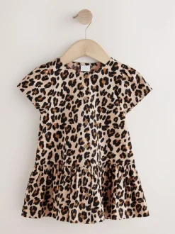 Next Short Sleeve Cotton Dress (3mths-8yrs) Animal Print Best
