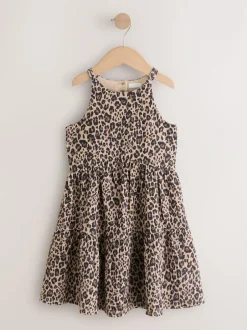 Next Animal Strappy Crinkle Summer Dress (3-16yrs) Outlet