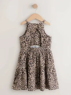 Next Animal Strappy Crinkle Summer Dress (3-16yrs) Outlet