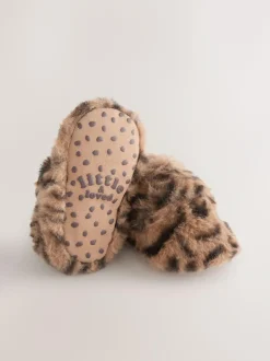 Next Baby Cosy Touch Fasten Boots (0-18mths) Animal Tan Brown Discount