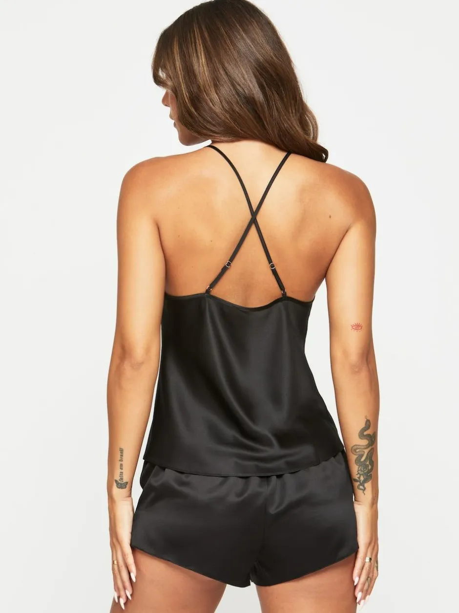 Ann Summers Adoration Satin Lace Cami Set Black Hot