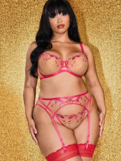 Ann Summers Pink Bound By Love Non Pad Balcony Bra Hot
