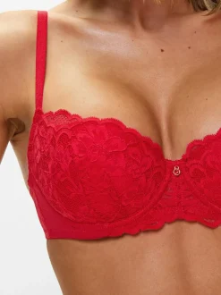 Ann Summers Pad Balcony Sexy Lace Underwi Bra Red