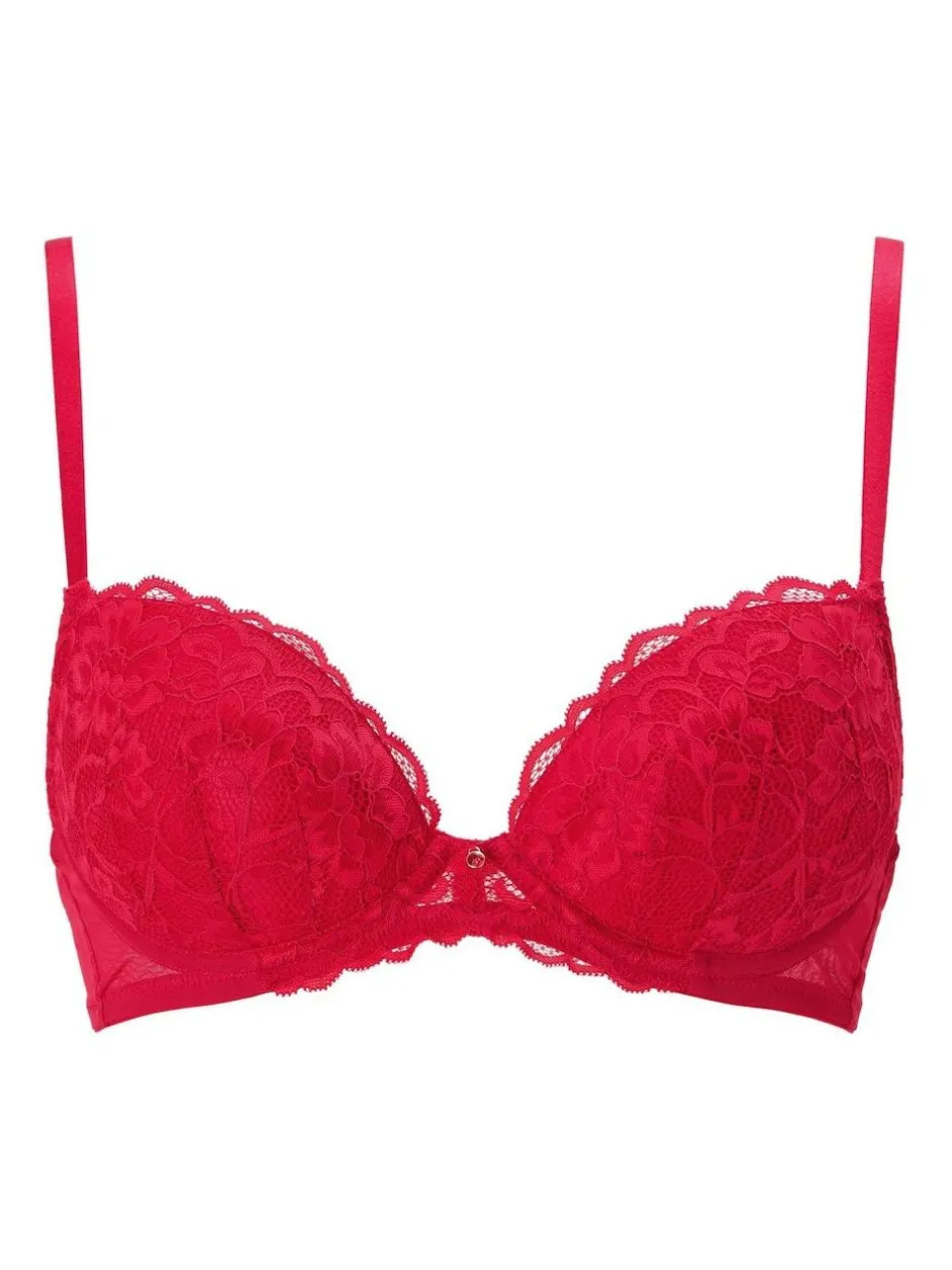 Ann Summers Pad Balcony Sexy Lace Underwi Bra Red