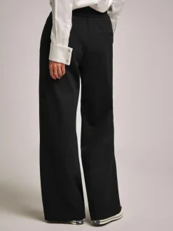 JD Williams Anthology By Premium Ponte Wide Leg Trousers Black Clearance