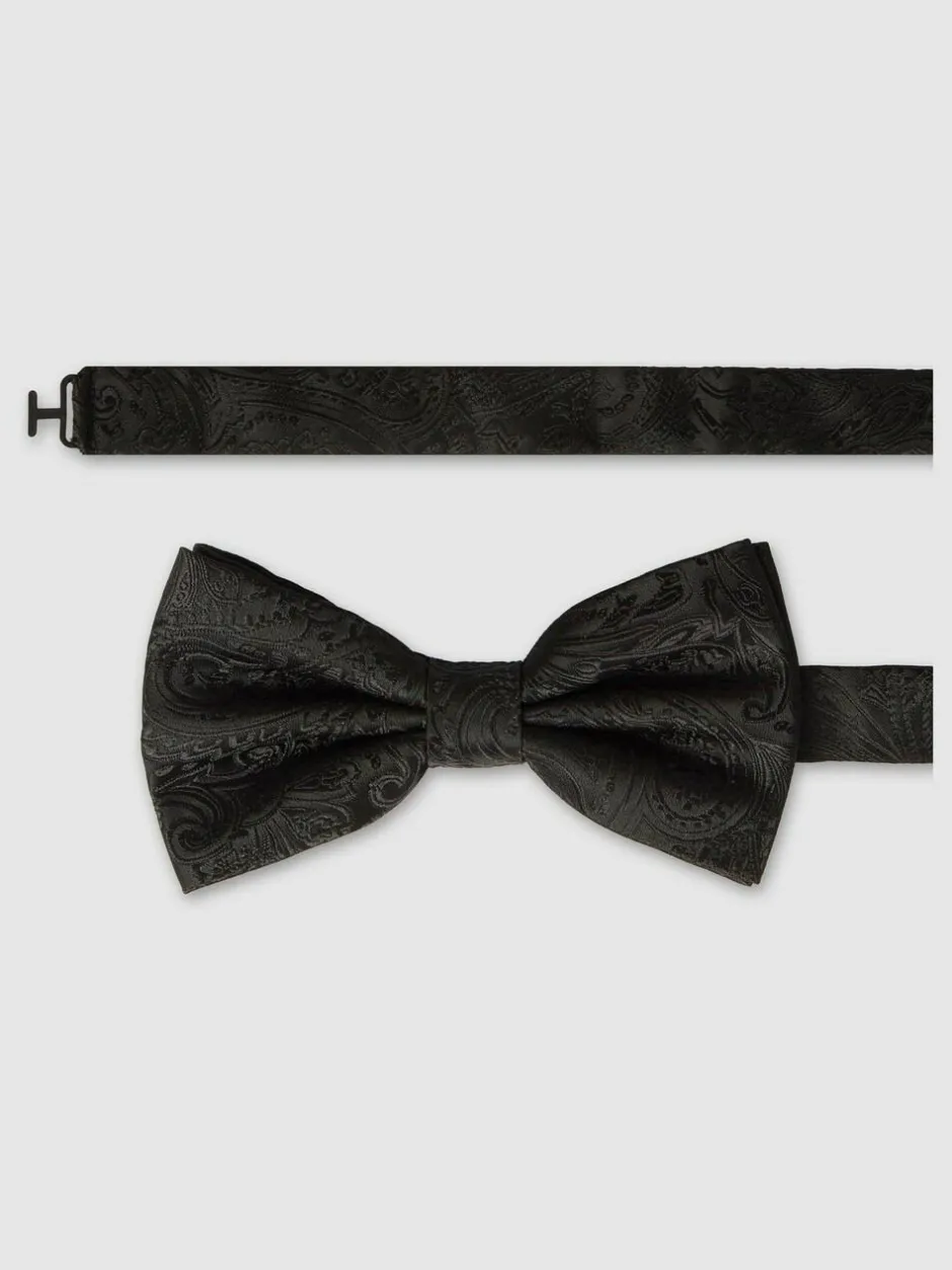 Antique Rogue Black Paisley Bow Tie Online