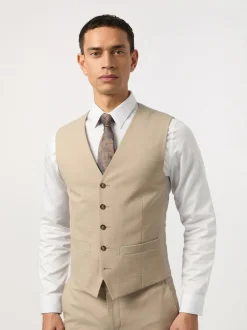 Antique Rogue Gold Plain Slim Waistcoat Online