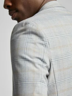 Antique Rogue Grey Agate Taupe Check Jacket Hot