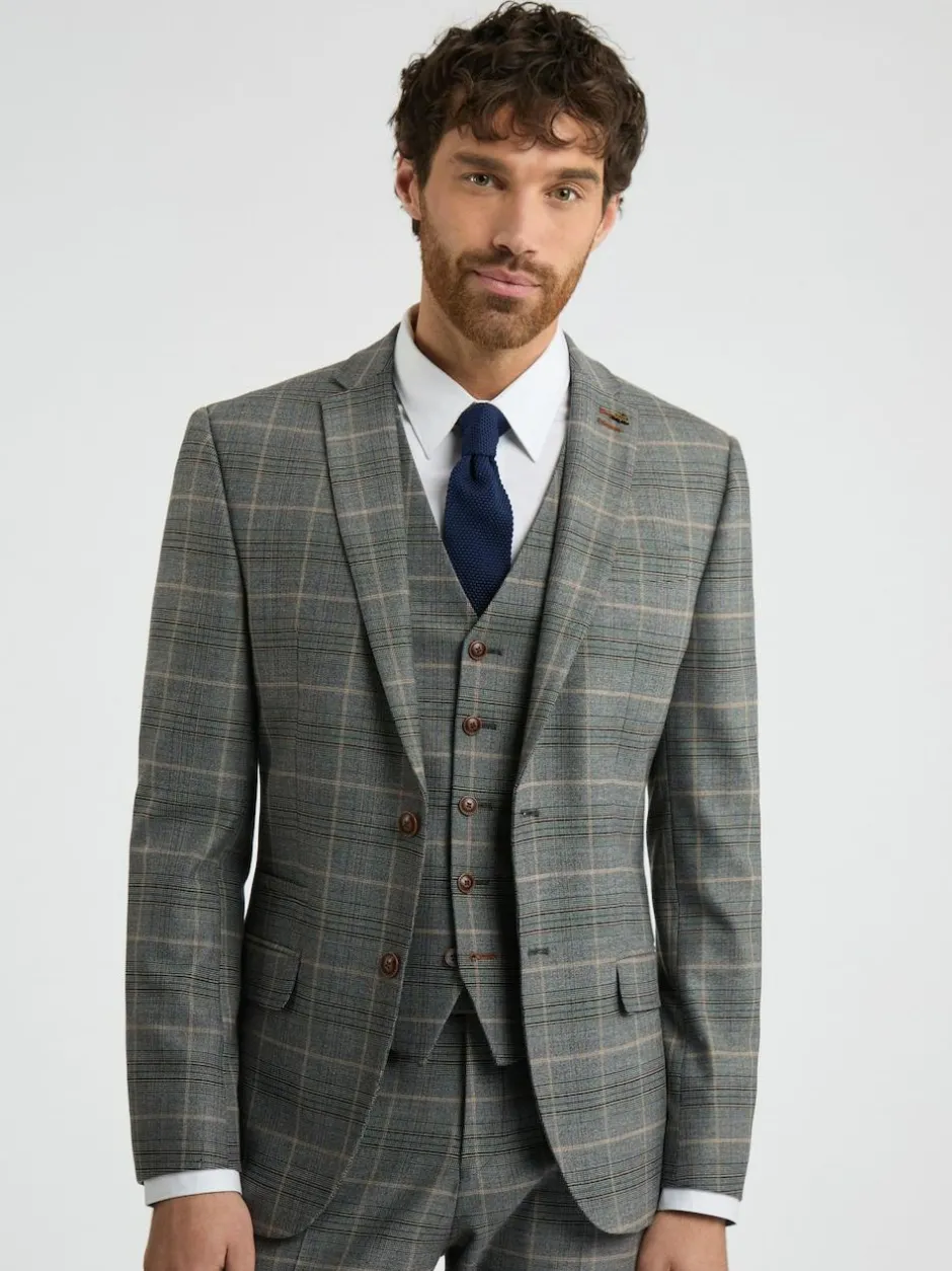 Antique Rogue Grey Bailey Check Jacket Hot