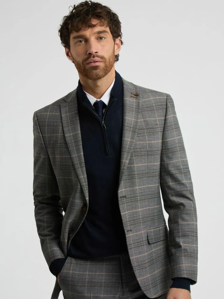 Antique Rogue Grey Bailey Check Jacket Hot
