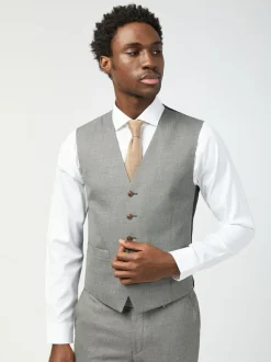 Antique Rogue Grey Blake Texture Waistcoat Online