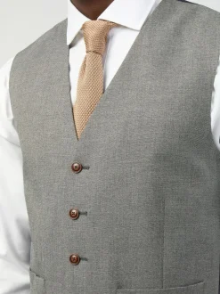 Antique Rogue Grey Blake Texture Waistcoat Online