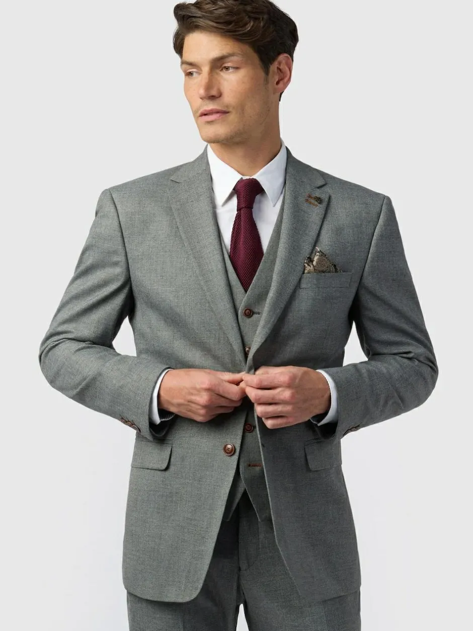 Antique Rogue Grey Blake Texture Regular Jacket New