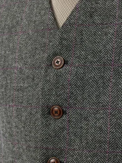 Antique Rogue Grey Jace Tweed Waistcoat
