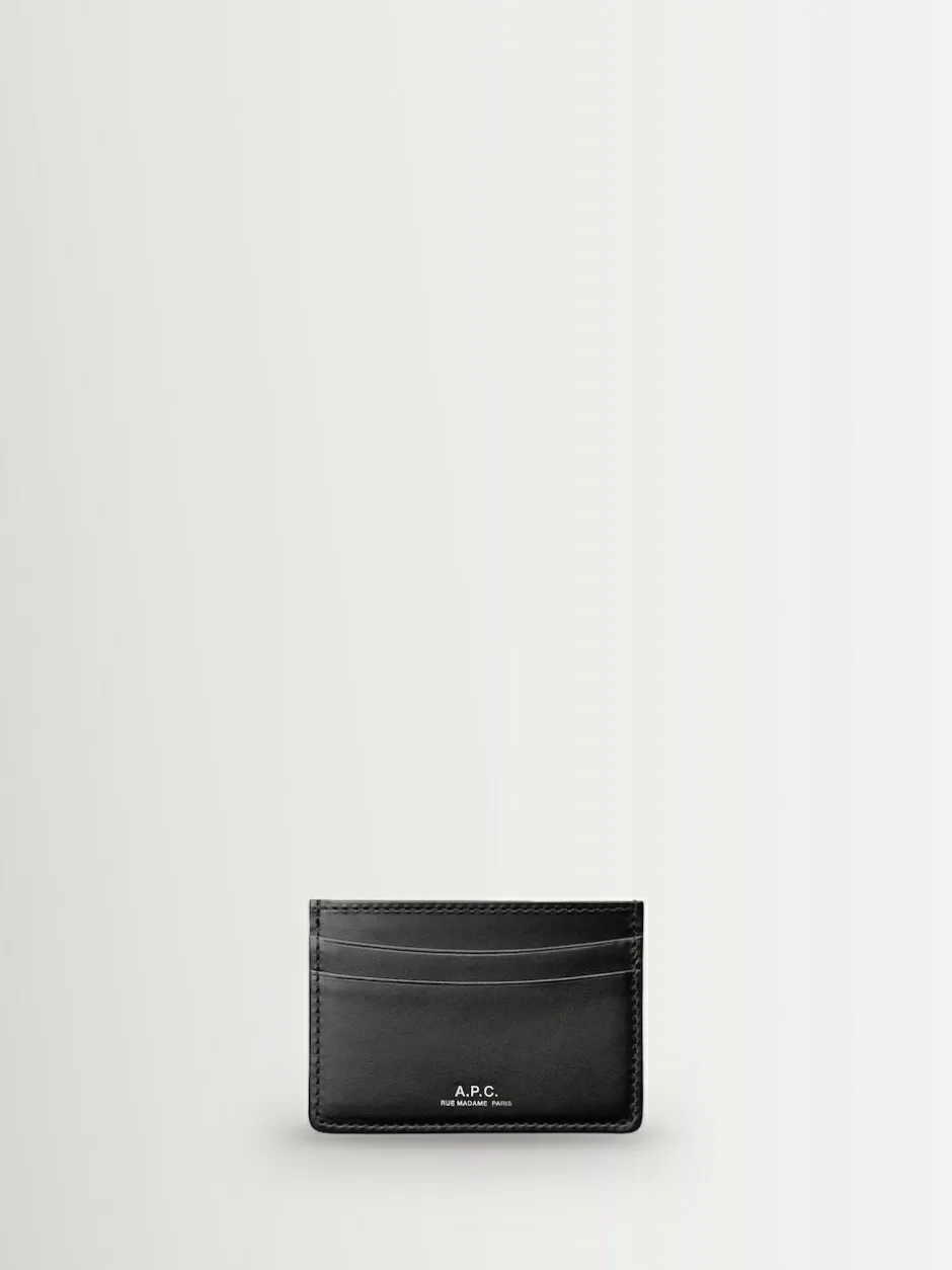 A.P.C. Black Porte Cartes Andre Card Holder Hot