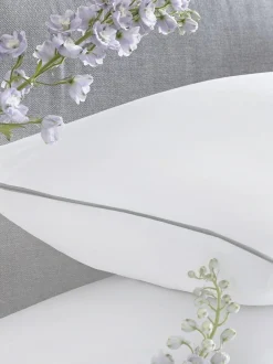 Appletree White Plain Dye 100% Cotton Duvet Cover and Pillowcase Set Outlet