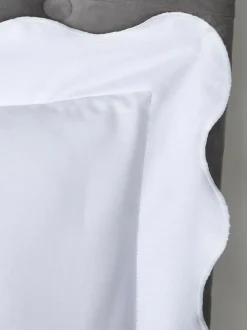 Appletree White Scallop Edge 200 Thread Count 100% Cotton Duvet Cover Set Online