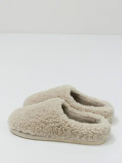Aruelle Amy High Back Fluffy Cream Slippers Discount